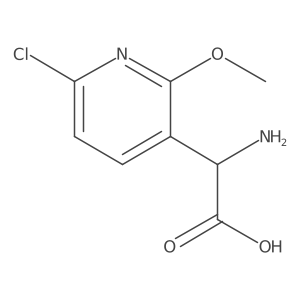 2-Amino-2-(6-chloro-2-methoxypyridin-3-yl)acetic acid结构式