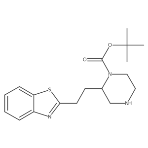Tert-butyl 2-[2-(1,3-benzothiazol-2-yl)ethyl]piperazine-1-carboxylate结构式