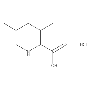3,5-Dimethylpiperidine-2-carboxylic acid hydrochloride结构式