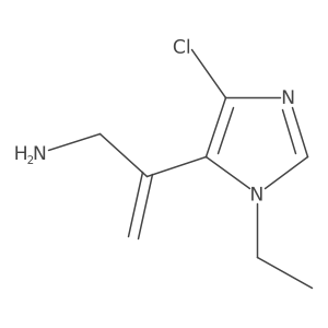 2-(4-chloro-1-ethyl-1H-imidazol-5-yl)prop-2-en-1-amine结构式