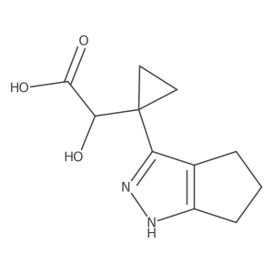 2-(1-{1H,4H,5H,6H-cyclopenta[c]pyrazol-3-yl}cyclopropyl)-2-hydroxyacetic acid Structure
