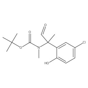 tert-butyl N-[2-(5-chloro-2-hydroxyphenyl)-1-oxopropan-2-yl]-N-methylcarbamate结构式