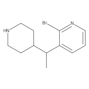 2-Bromo-3-[1-(piperidin-4-yl)ethyl]pyridine结构式