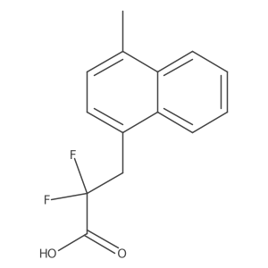 2,2-Difluoro-3-(4-methylnaphthalen-1-yl)propanoic acid Structure