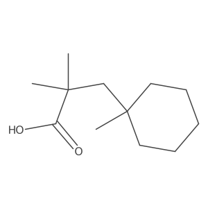 2,2-Dimethyl-3-(1-methylcyclohexyl)propanoic acid结构式