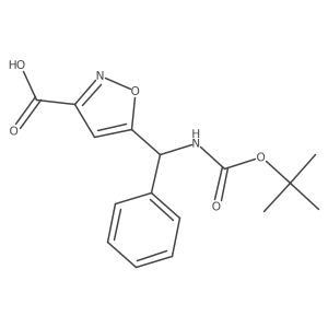5-({[(Tert-butoxy)carbonyl]amino}(phenyl)methyl)-1,2-oxazole-3-carboxylic acid Structure