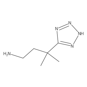 3-methyl-3-(1H-1,2,3,4-tetrazol-5-yl)butan-1-amine结构式