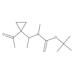 tert-butyl N-[1-(1-acetylcyclopropyl)ethyl]-N-methylcarbamate Structure