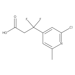 3-(2-Chloro-6-methylpyridin-4-yl)-3,3-difluoropropanoic acid结构式