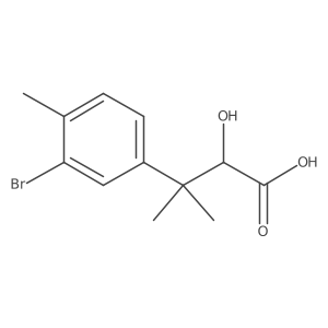 3-(3-Bromo-4-methylphenyl)-2-hydroxy-3-methylbutanoic acid结构式