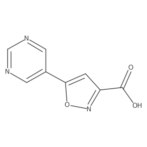 5-(5-Pyrimidinyl)isoxazole-3-carboxylic Acid结构式
