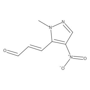 3-(1-methyl-4-nitro-1H-pyrazol-5-yl)prop-2-enal结构式