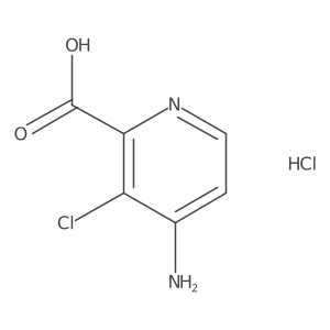 4-Amino-3-chloropyridine-2-carboxylic acid;hydrochloride Structure