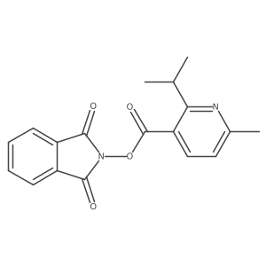 1,3-dioxo-2,3-dihydro-1H-isoindol-2-yl 6-methyl-2-(propan-2-yl)pyridine-3-carboxylate结构式