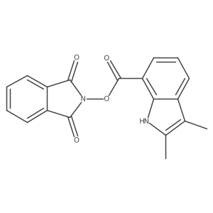 1,3-dioxo-2,3-dihydro-1H-isoindol-2-yl 2,3-dimethyl-1H-indole-7-carboxylate结构式
