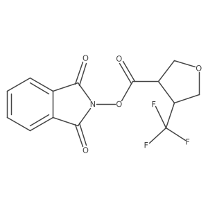 rac-1,3-dioxo-2,3-dihydro-1H-isoindol-2-yl (3R,4R)-4-(trifluoromethyl)oxolane-3-carboxylate Structure