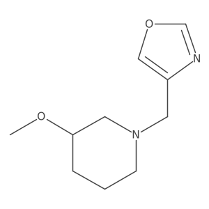 4-((3-Methoxypiperidin-1-yl)methyl)oxazole结构式