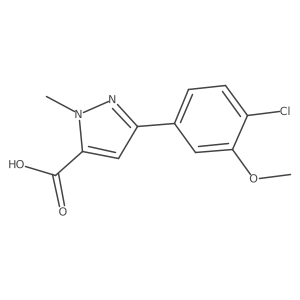 3-(4-Chloro-3-methoxyphenyl)-1-methyl-1H-pyrazole-5-carboxylic acid Structure