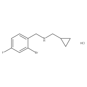 N-(2-bromo-4-fluorobenzyl)-1-cyclopropylmethanamine hydrochloride结构式