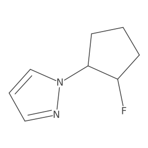 1-[(1R,2R)-2-fluorocyclopentyl]-1H-pyrazole结构式
