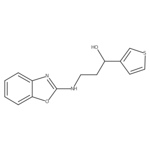 3-(1,3-Benzoxazol-2-ylamino)-1-thiophen-3-ylpropan-1-ol结构式