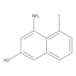 4-Amino-5-iodonaphthalen-2-ol结构式
