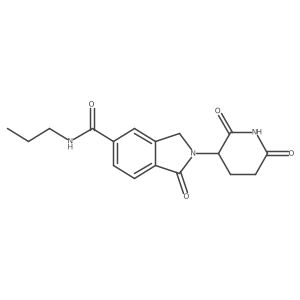 2-(2,6-dioxo-3-piperidyl)-1-oxo-N-propyl-isoindoline-5-carboxamide结构式