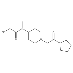 2-chloro-N-methyl-N-{1-[2-oxo-2-(pyrrolidin-1-yl)ethyl]piperidin-4-yl}acetamide结构式