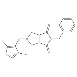 2-Benzyl-5-[(3,5-dimethyl-1,2-oxazol-4-yl)methyl]-octahydropyrrolo[3,4-c]pyrrole-1,3-dione Structure