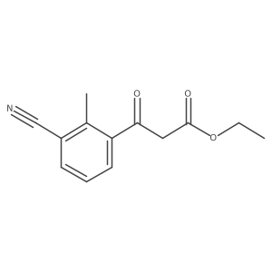 Ethyl 3-(3-cyano-2-methylphenyl)-3-oxopropanoate结构式