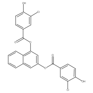 Naphthalene-1,3-diyl bis(3-chloro-4-hydroxybenzoate) Structure