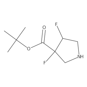 Tert-butyl 3,4-difluoropyrrolidine-3-carboxylate结构式