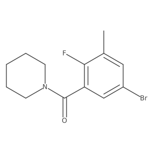 (5-Bromo-2-fluoro-3-methylphenyl)(piperidin-1-yl)methanone Structure