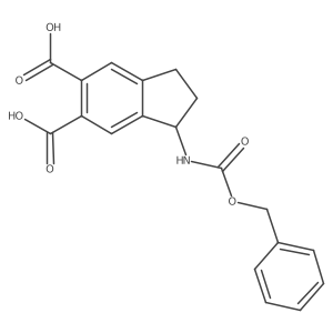1-{[(benzyloxy)carbonyl]amino}-2,3-dihydro-1H-indene-5,6-dicarboxylic acid结构式