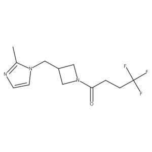 4,4,4-trifluoro-1-{3-[(2-methyl-1H-imidazol-1-yl)methyl]azetidin-1-yl}butan-1-one结构式