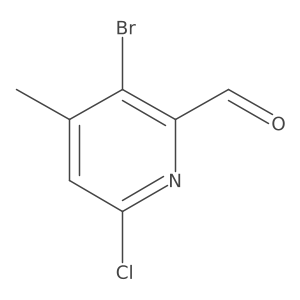 3-Bromo-6-chloro-4-methylpyridine-2-carbaldehyde结构式