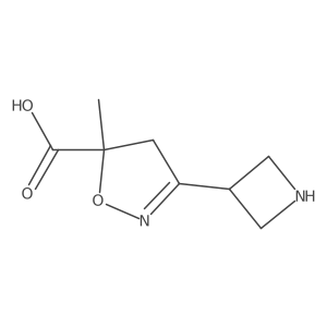 3-(Azetidin-3-yl)-5-methyl-4,5-dihydro-1,2-oxazole-5-carboxylic acid结构式