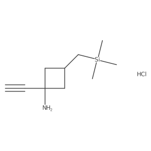 1-Ethynyl-3-[(trimethylsilyl)methyl]cyclobutan-1-amine hydrochloride Structure