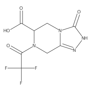 3-oxo-7-(2,2,2-trifluoroacetyl)-2H,3H,5H,6H,7H,8H-[1,2,4]triazolo[4,3-a]pyrazine-6-carboxylic acid Structure