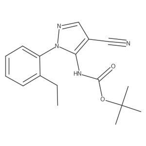 tert-butyl N-[4-cyano-1-(2-ethylphenyl)-1H-pyrazol-5-yl]carbamate Structure