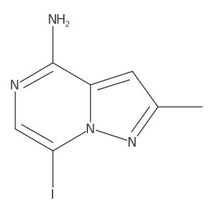 7-Iodo-2-methylpyrazolo[1,5-a]pyrazin-4-amine结构式