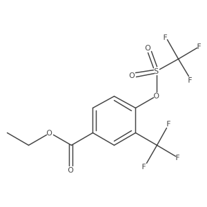 Ethyl 3-(trifluoromethyl)-4-(((trifluoromethyl)sulfonyl)oxy)benzoate Structure