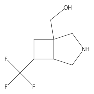 rac-[(1R,5R,6S)-6-(trifluoromethyl)-3-azabicyclo[3.2.0]heptan-1-yl]methanol Structure