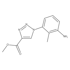 methyl 1-(3-amino-2-methylphenyl)-1H-1,2,3-triazole-4-carboxylate结构式