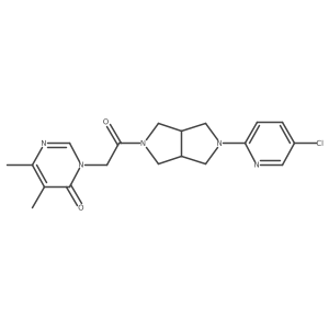 3-{2-[5-(5-Chloropyridin-2-yl)-octahydropyrrolo[3,4-c]pyrrol-2-yl]-2-oxoethyl}-5,6-dimethyl-3,4-dihydropyrimidin-4-one Structure