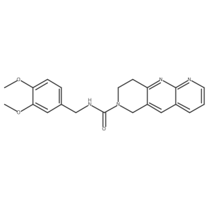 N-[(3,4-dimethoxyphenyl)methyl]-6H,7H,8H,9H-pyrido[2,3-b]1,6-naphthyridine-7-carboxamide结构式