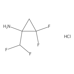 1-(Difluoromethyl)-2,2-difluorocyclopropan-1-amine hydrochloride结构式