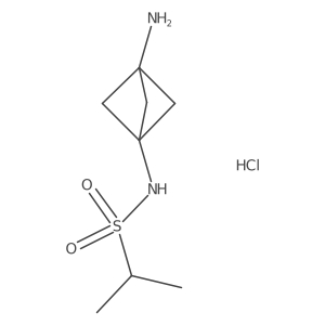 N-{3-aminobicyclo[1.1.1]pentan-1-yl}propane-2-sulfonamide hydrochloride结构式