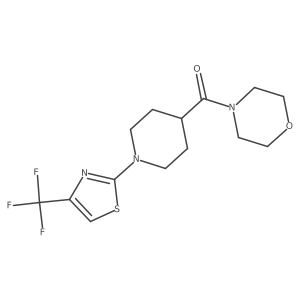 4-{1-[4-(Trifluoromethyl)-1,3-thiazol-2-yl]piperidine-4-carbonyl}morpholine Structure