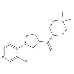 3-Chloro-4-[3-(4,4-difluoropiperidine-1-carbonyl)pyrrolidin-1-yl]pyridine Structure